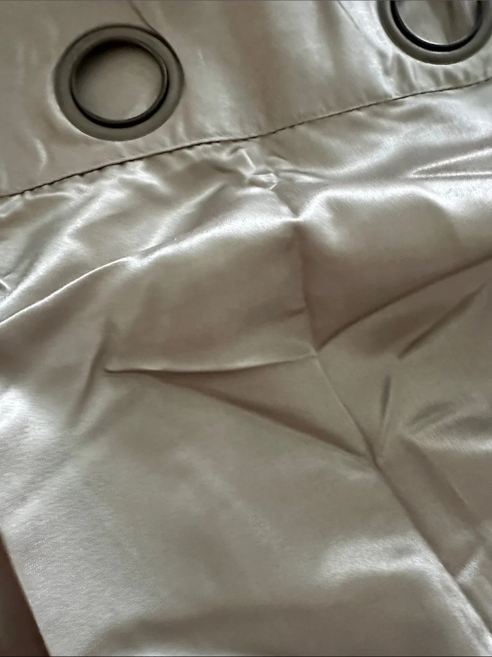 Pair of Grommet Curtain Panels 39x84L Metallic with Silver Gray Olive Hues